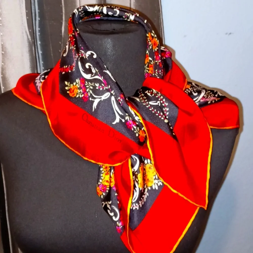 Christian Dior Silk Baroque Scarf